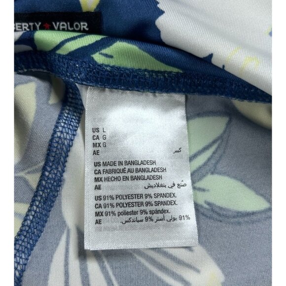 Liberty & Valor‎ Floral Leggings Girls Large Tropical Blue Polyester/Spandex NEW - Picture 8 of 9